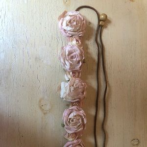 Dusty Rose Pink Flower Crown